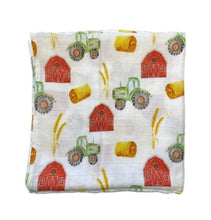 Charger l'image dans la galerie, Couverture en mousseline de bambou - Léo à la ferme - Moments ancrés